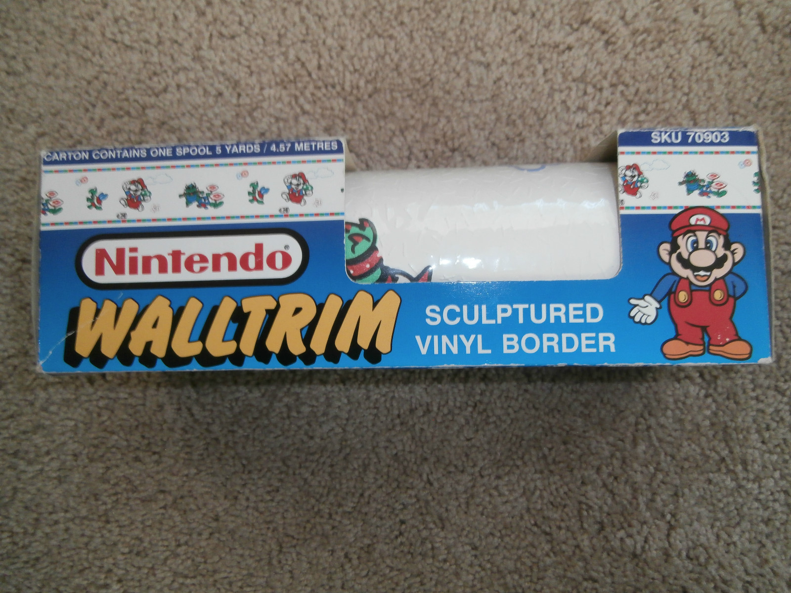 Mario Wallpaper Wall Trim Vinyl Border Yds Video Game Auctions
