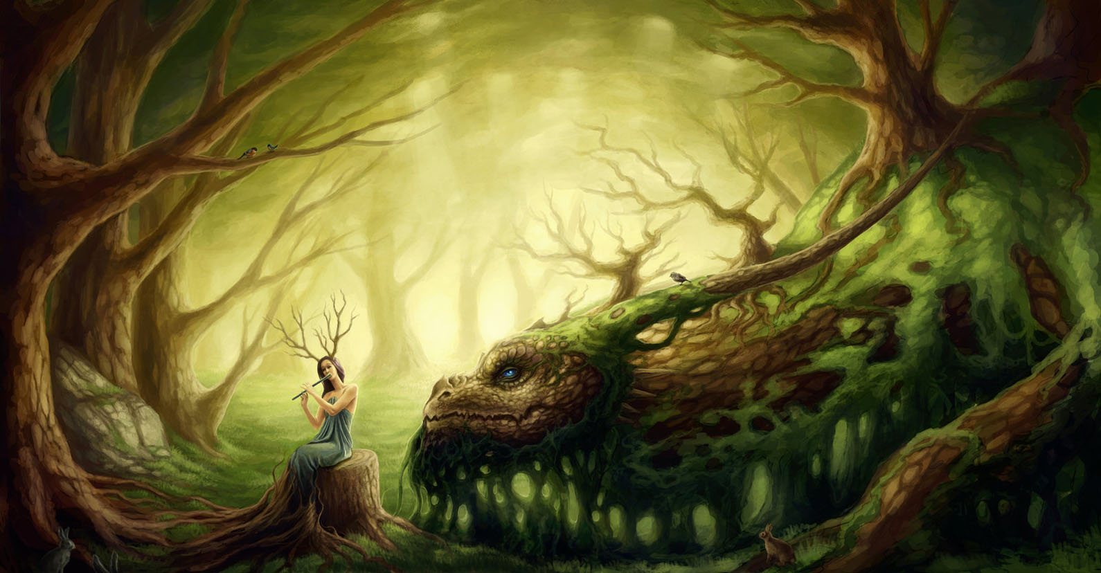 Enchanted Forest Wallpaper Desktop Background Girls