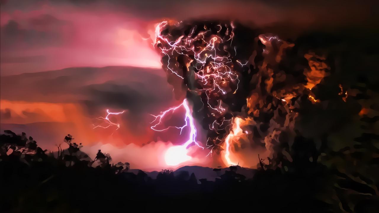 Nature Dark Storm Artwork Lightning HD Wallpaper Landscapes