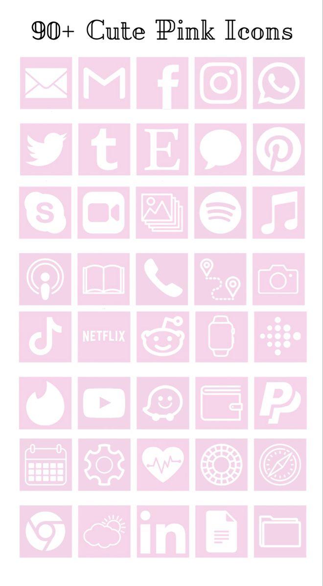 Ios Pink App Icons Aesthetic Ios14