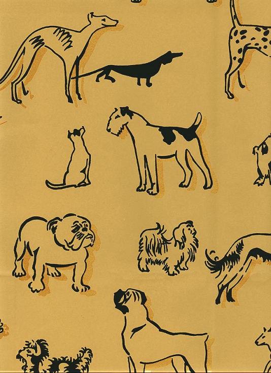 Best In Show Wallpaper With Black Dogs Gold Shadow