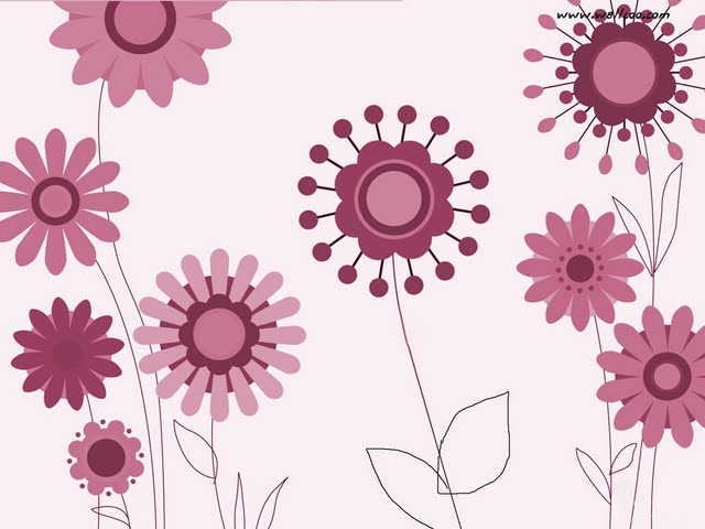 Flowers Pattern Cute In Varying Shades Wallpaper