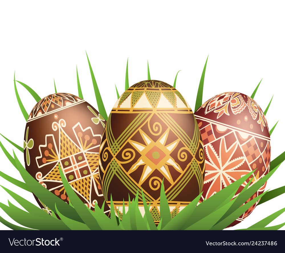 Pysanky Easter Eggs Vector Image On