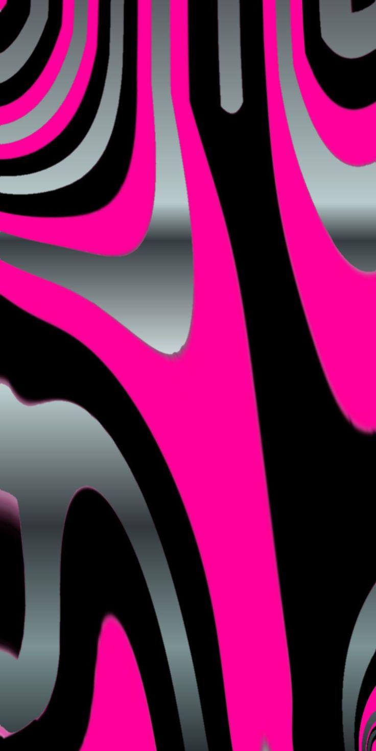 Abstract Wallpaper Background Shiny Hot Pink Black And