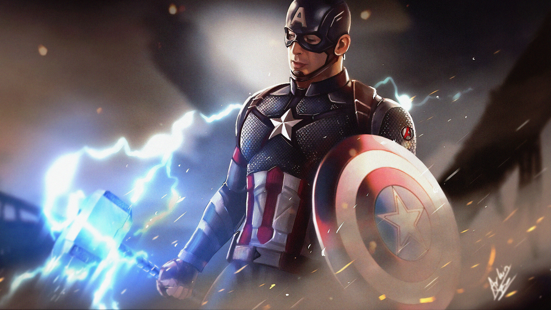 4k Captain America Artwork Laptop Full HD 1080p Wallpaper