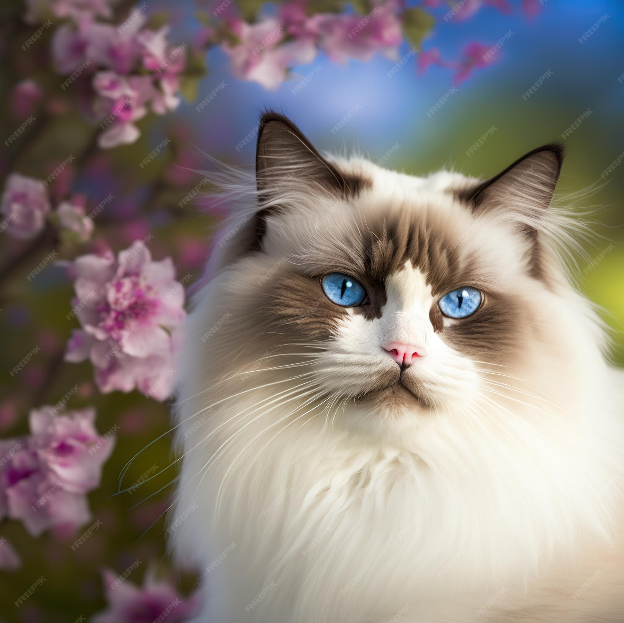 Premium Photo Realistic Blue Eye Ragdoll Cat On Ravishing