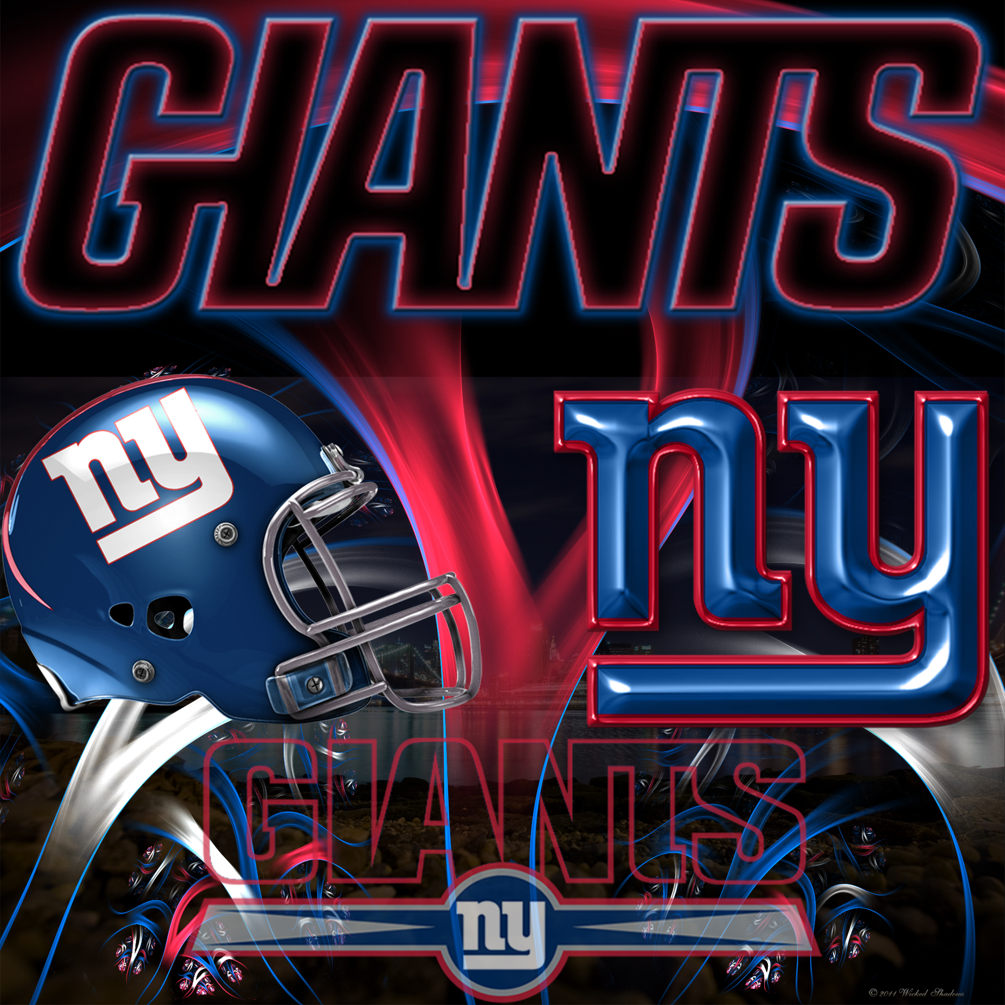 Wallpapers By Wicked Shadows New York Giants Wicked Wallpaper 2000x2000