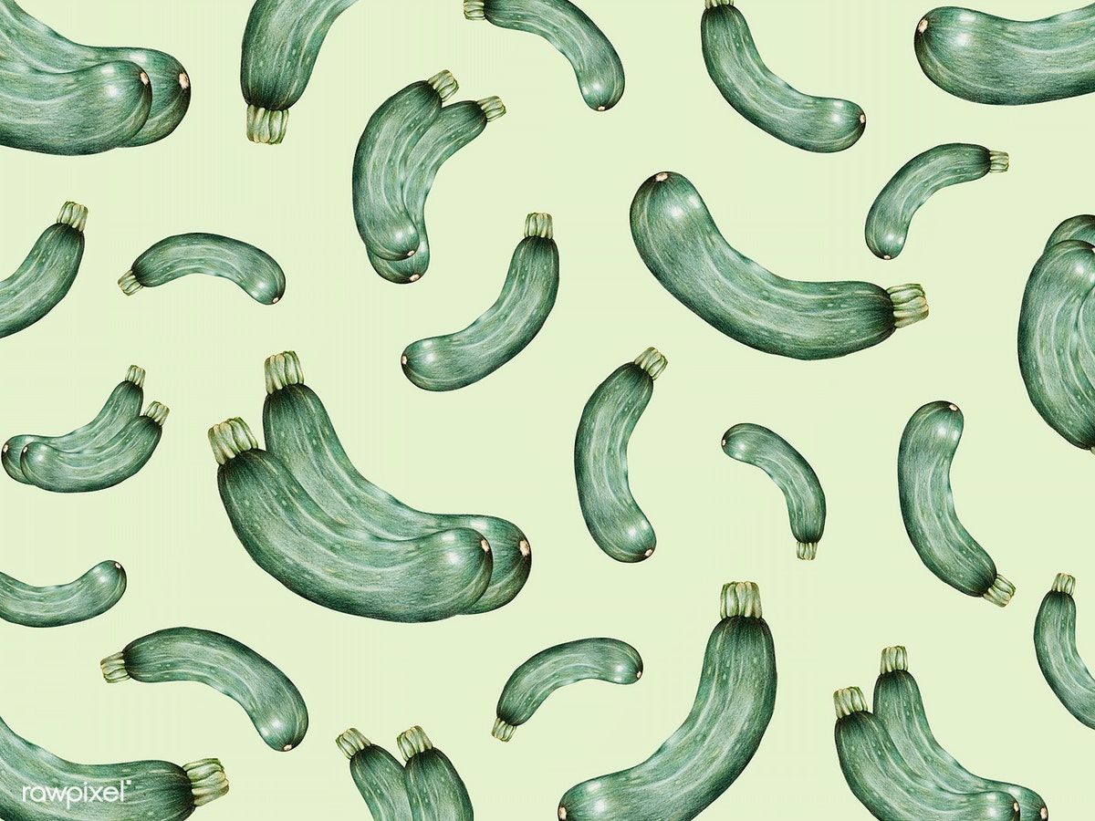 Hand Drawn Watercolor Of Zucchini Image By Rawpixel