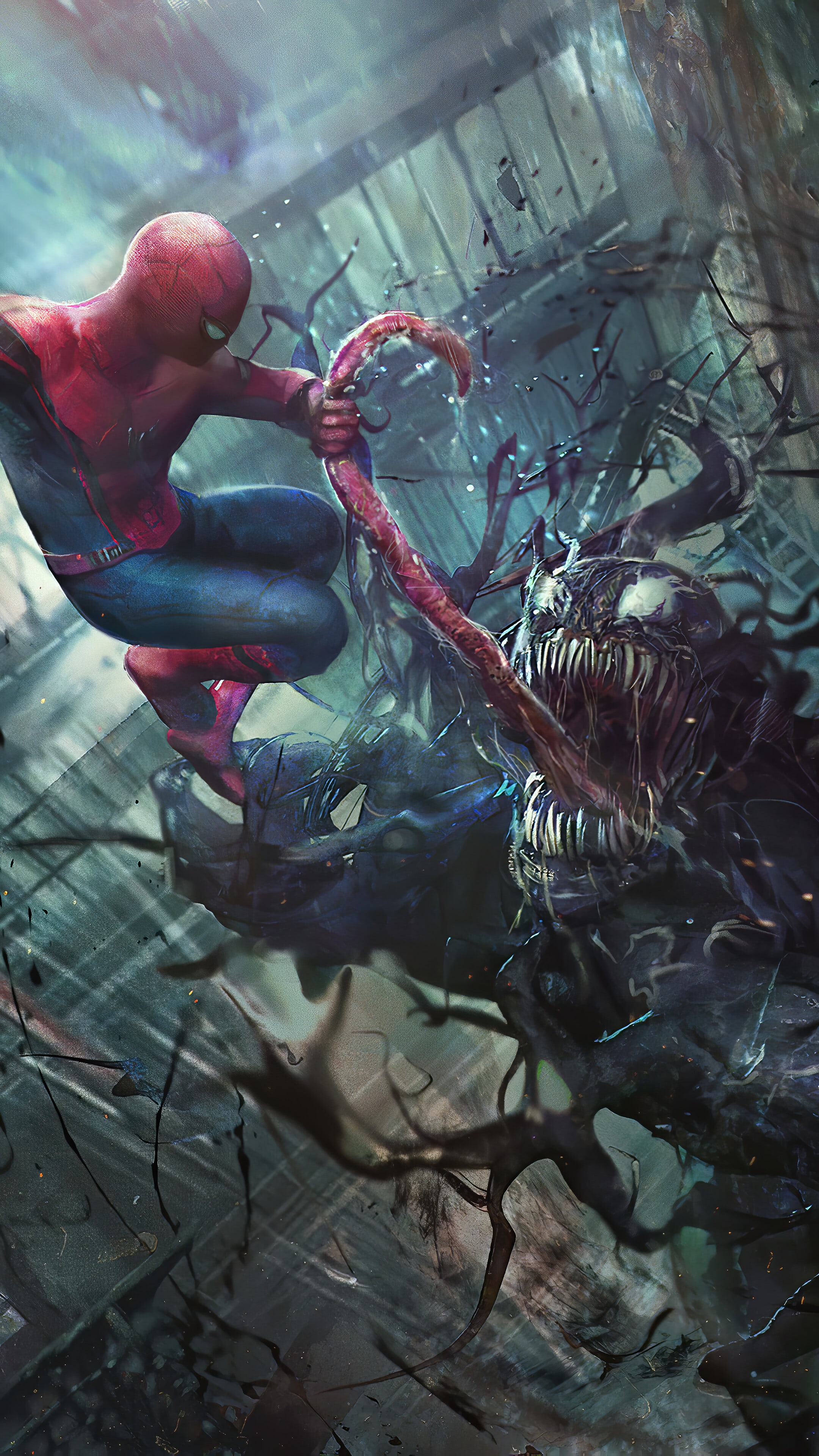 Marvels SpiderMan 2 SpiderMan Venom Suit 4K Wallpaper iPhone HD Phone  7461k