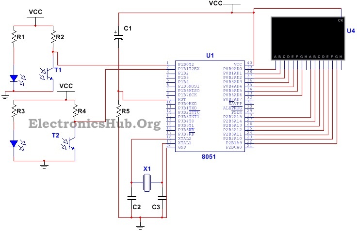 Bi Directional Visitor Counter Circuit Diagram Electronicshub Org