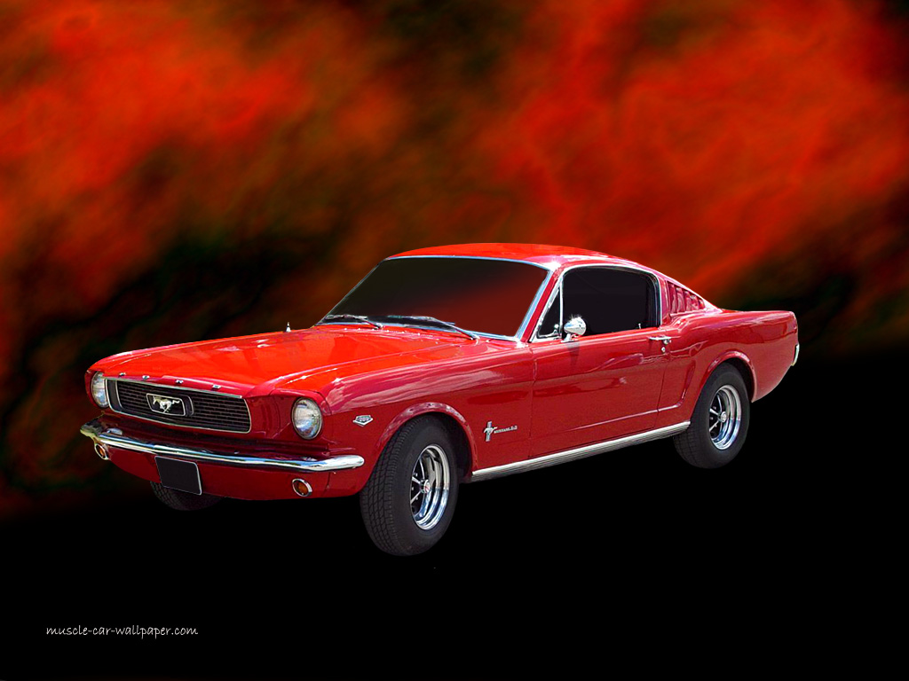 Ford Mustang Wallpaper Red Fastback Left Front