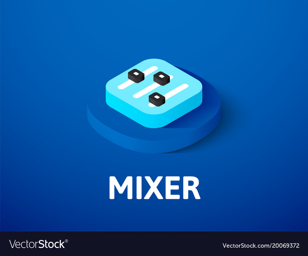 Mixer Isometric Icon Isolated On Color Background Vector Image