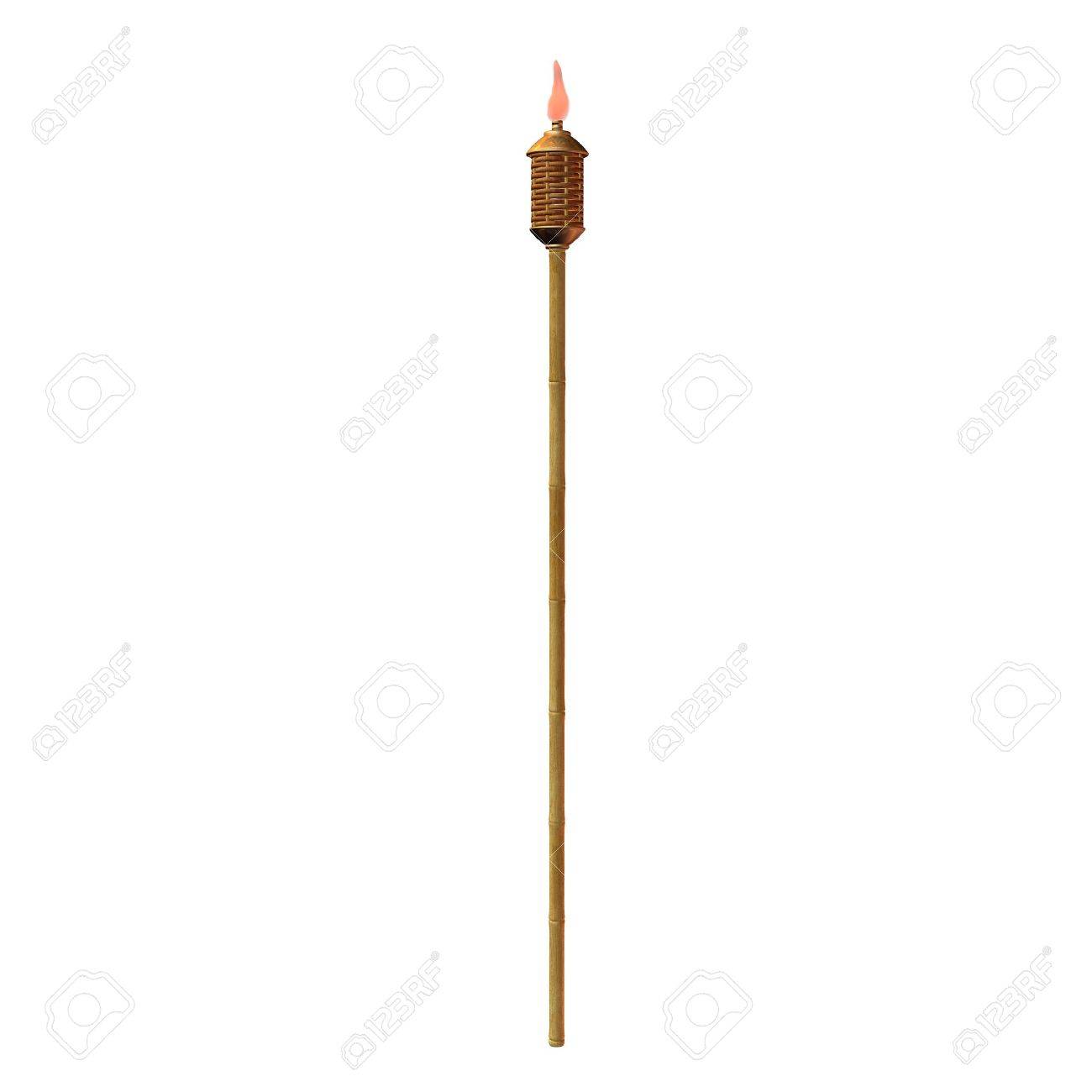 Tiki Torch Illustration On A White Background Stock Photo Picture