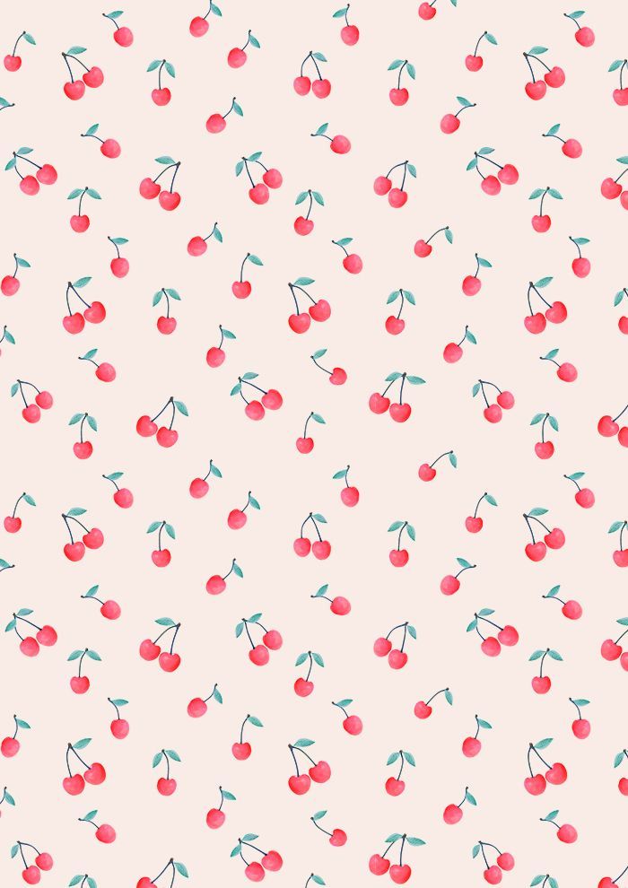 cherry print by KIND OF STYLE Print wallpaper Pattern wallpaper