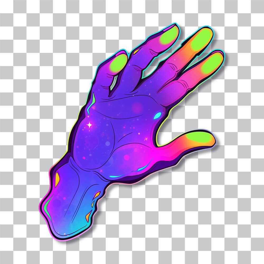 Aesthetic Colorful Hand Sticker Wallpaper