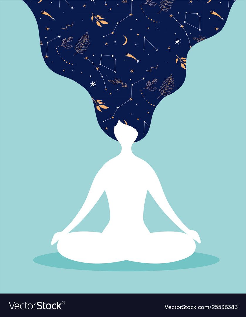 Mindfulness Meditation And Yoga Background In Vector Image Spon