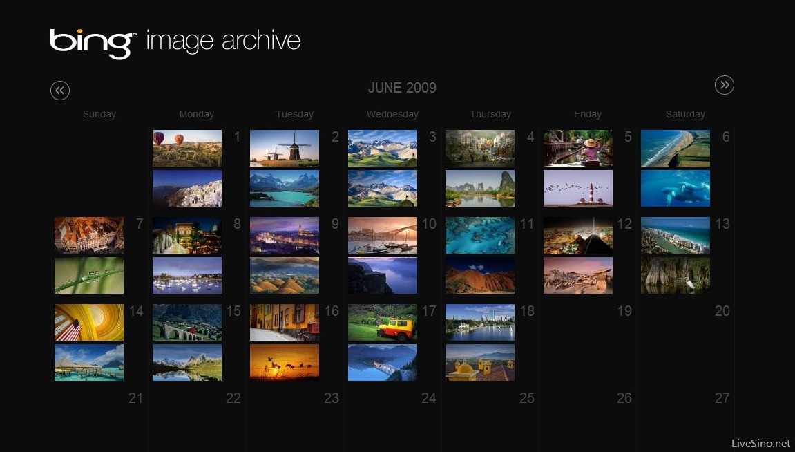 Bing Archive Slideshows Search