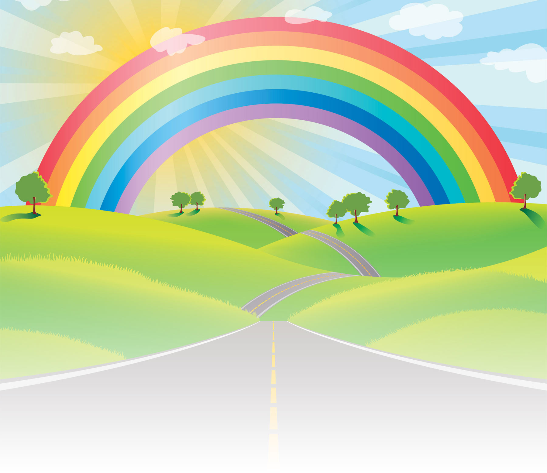 Background Cartoon Desktop Picture Colour Image Rainbow Background
