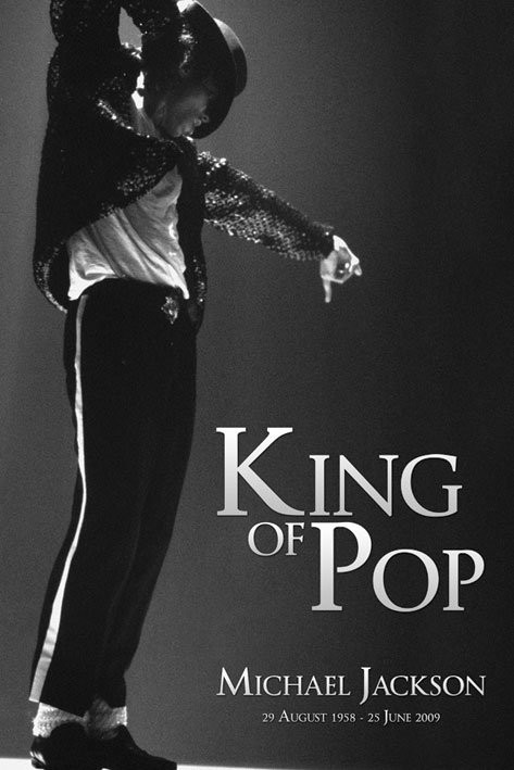 Michael Jackson King Of Pop Black And White Paper Print Music