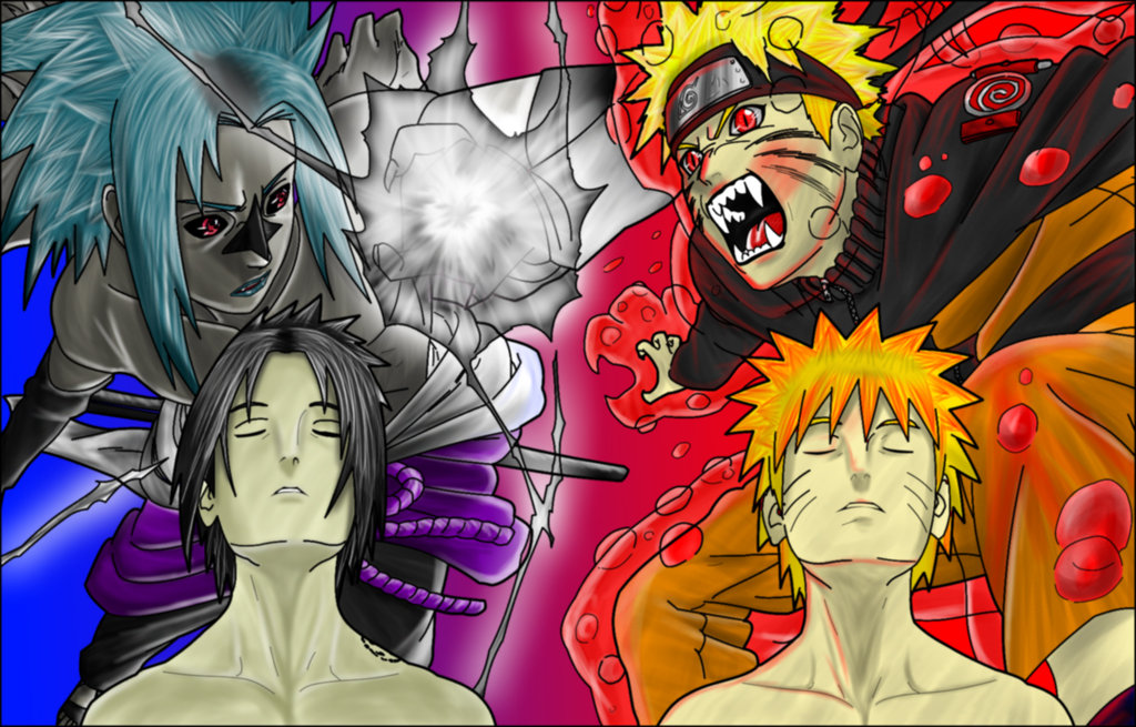 Naruto Vs Sasuke Shippuden Pixel Anime HD Wallpaper