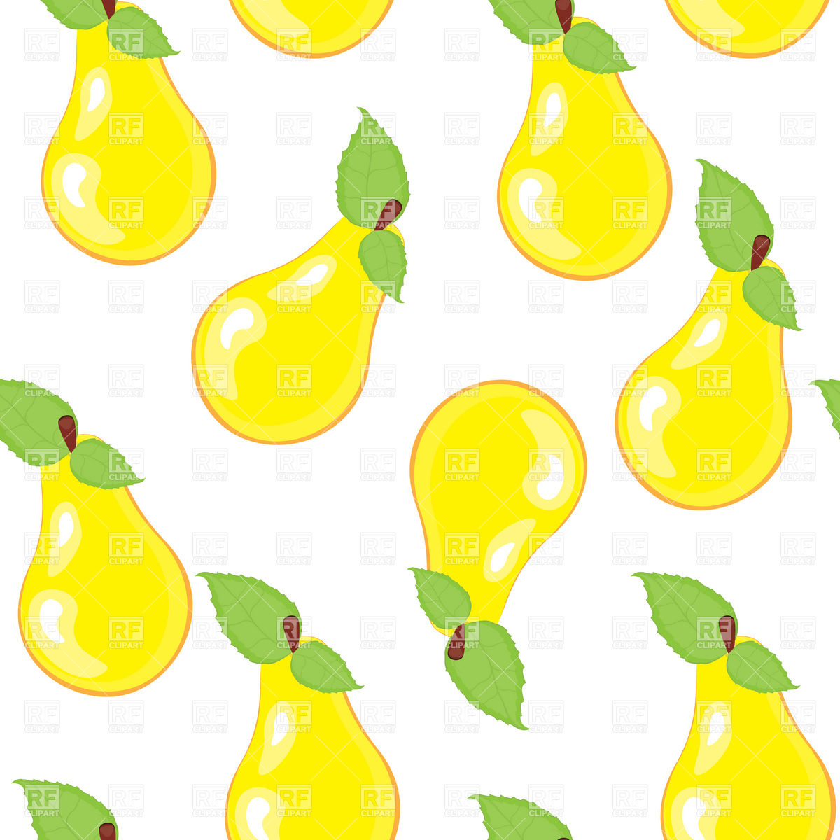 Seamless Pear Background Food And Beverages Royalty