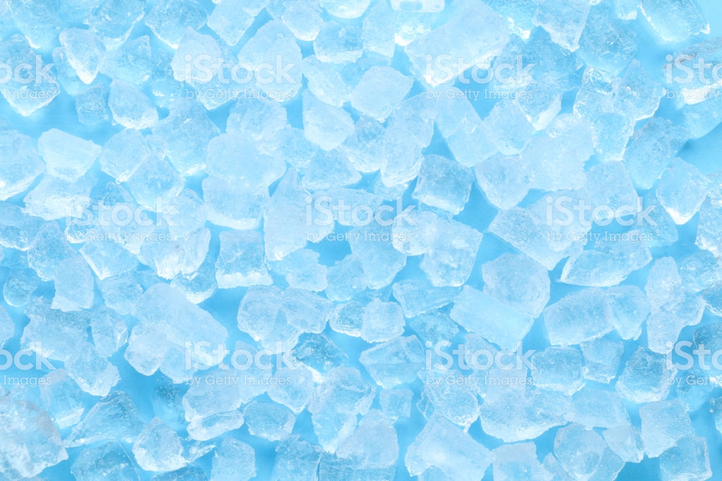 Winter Blue Ice Cube Texture Background Stock Photo