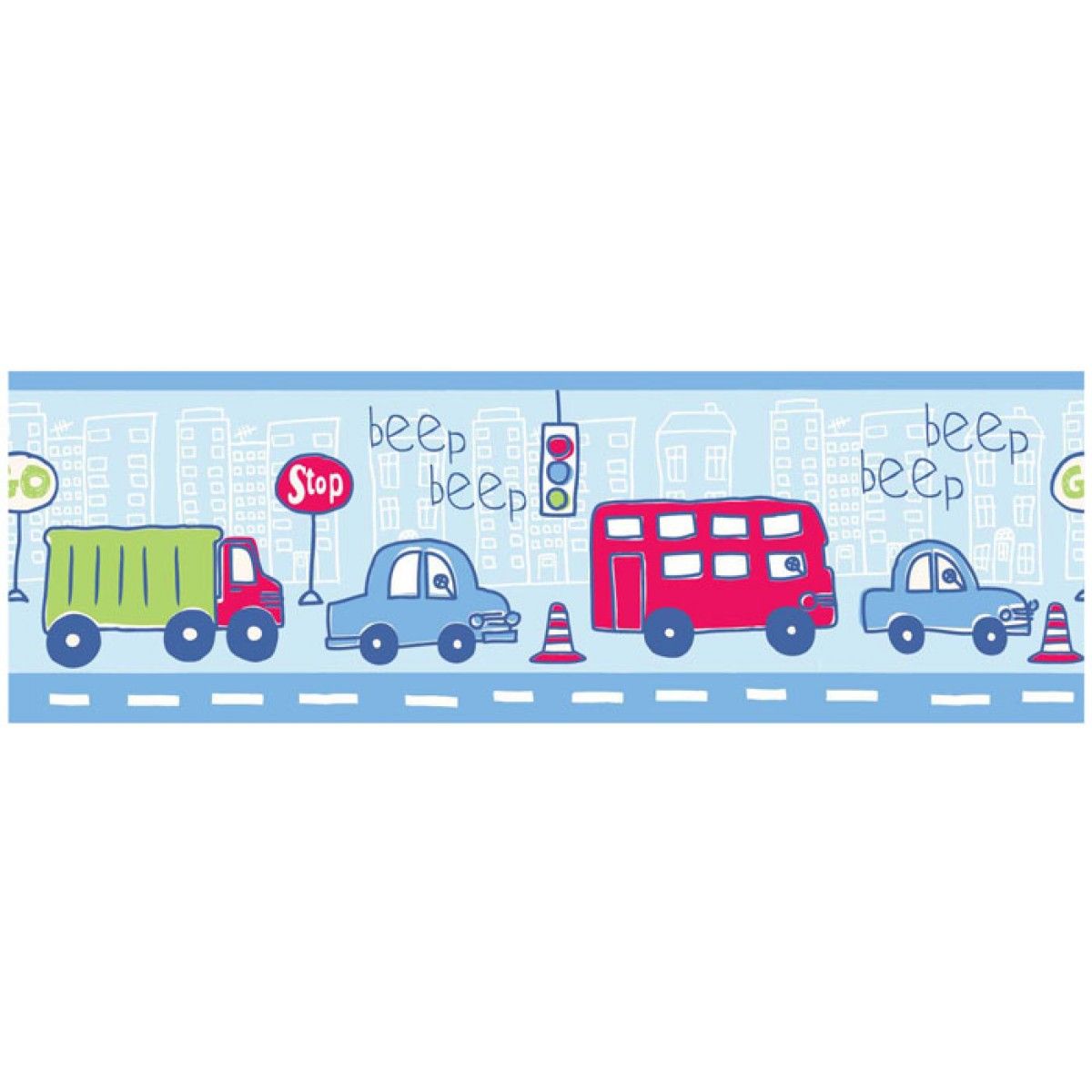 Beep Cars And Vehicles Inch Wallpaper Border 5m