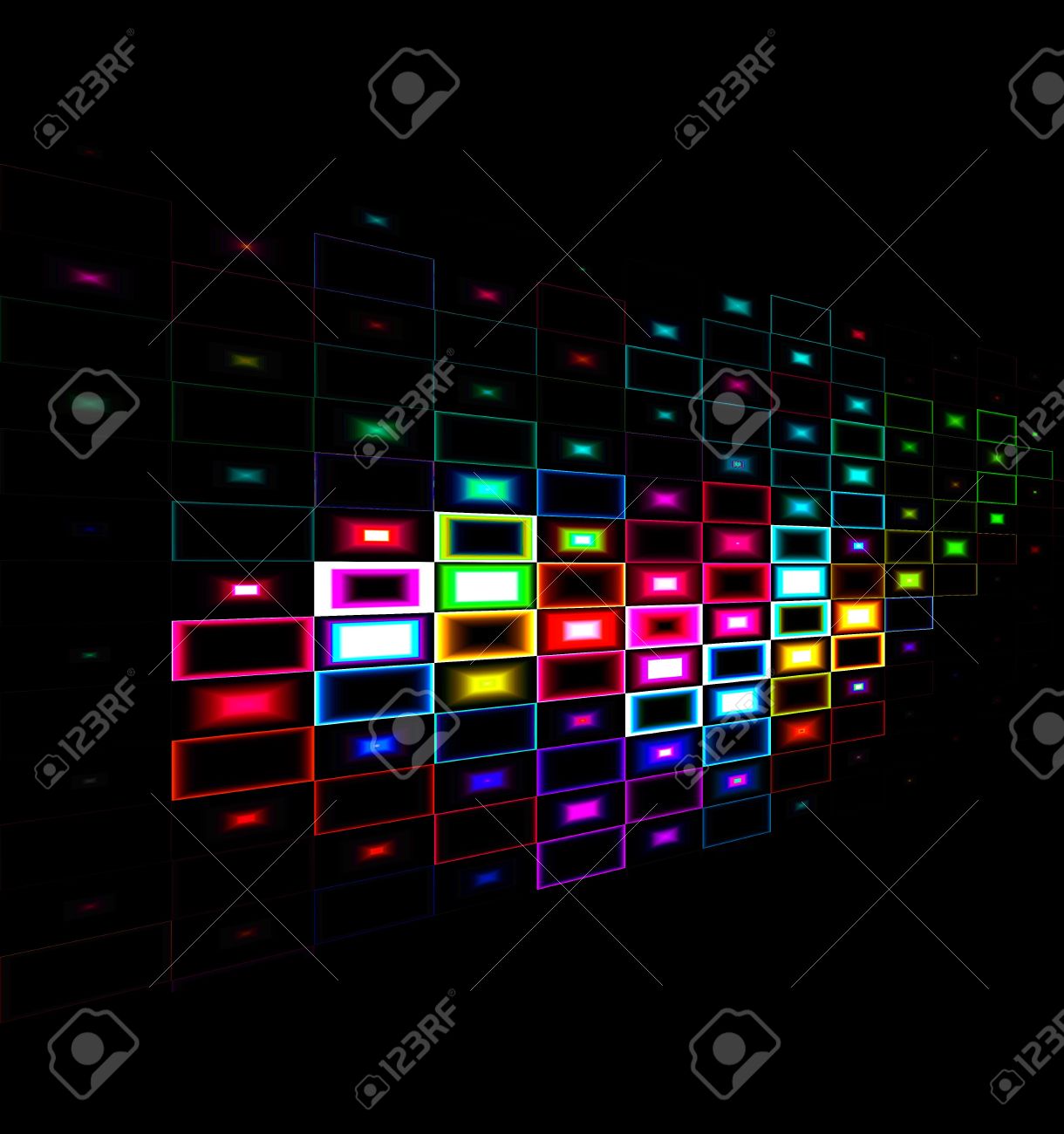 Multicolor Abstract Background Design With A Black Background