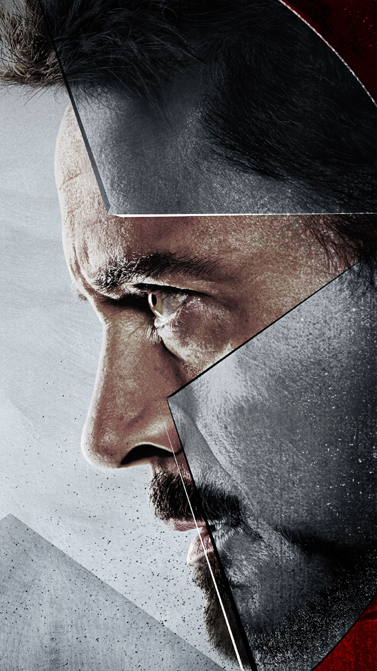 Marvels Captain America Civil War 2016 Iron Man iPhone Wallpaper
