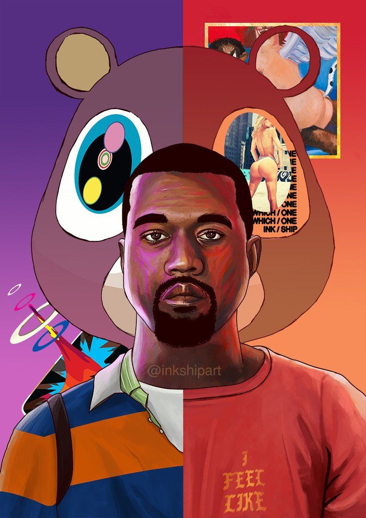Kanye West With Image Rapper Art Hip Hop