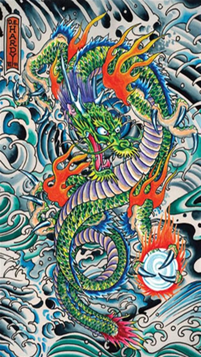 Ed Hardy Dragon iPhone Wallpaper S 3g