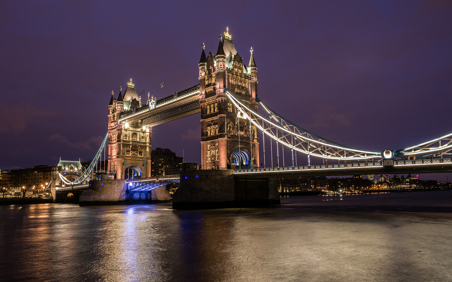 Tower Bridge London Bridge River Night wallpaper