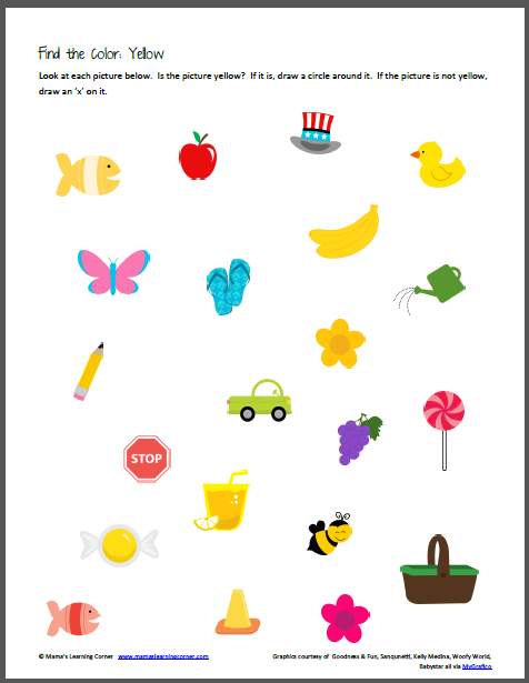 Kindergarten Color Recognition Worksheets Image Search Results