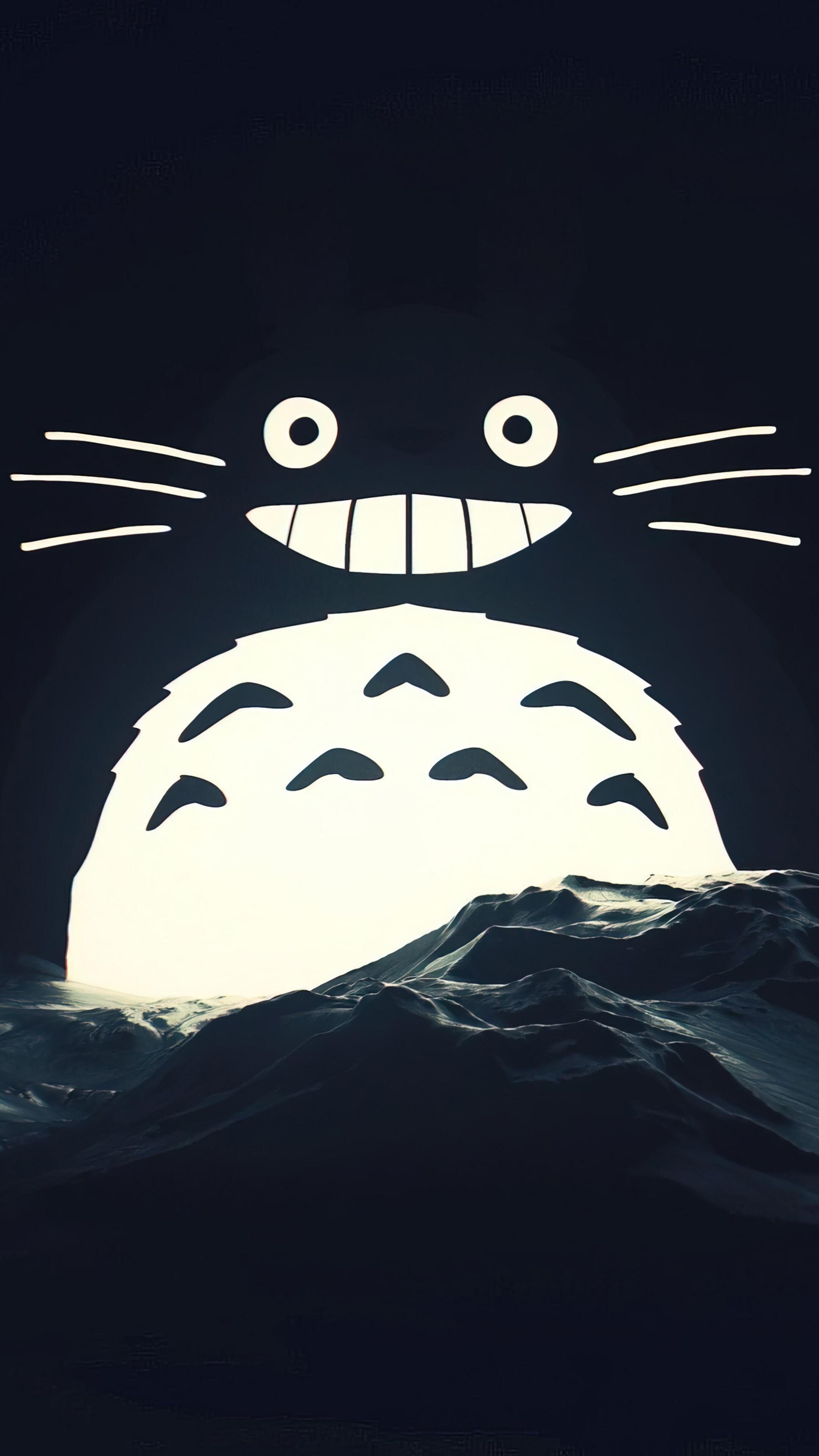 My Neighbor Totoro Simple Background 4K Wallpaper iPhone HD Phone