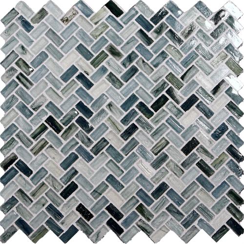 Mosaic Glass Tile The Muted Blues Grays And Off Whites Of These