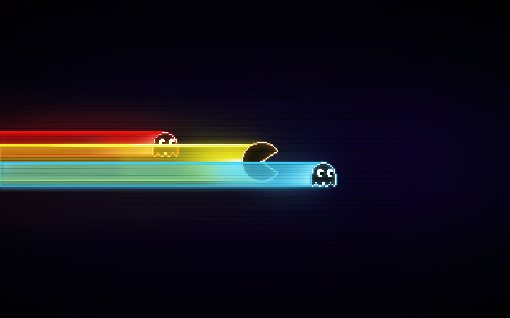 Pac Man In Lights Desktop Arcade Wallpaper Jpg