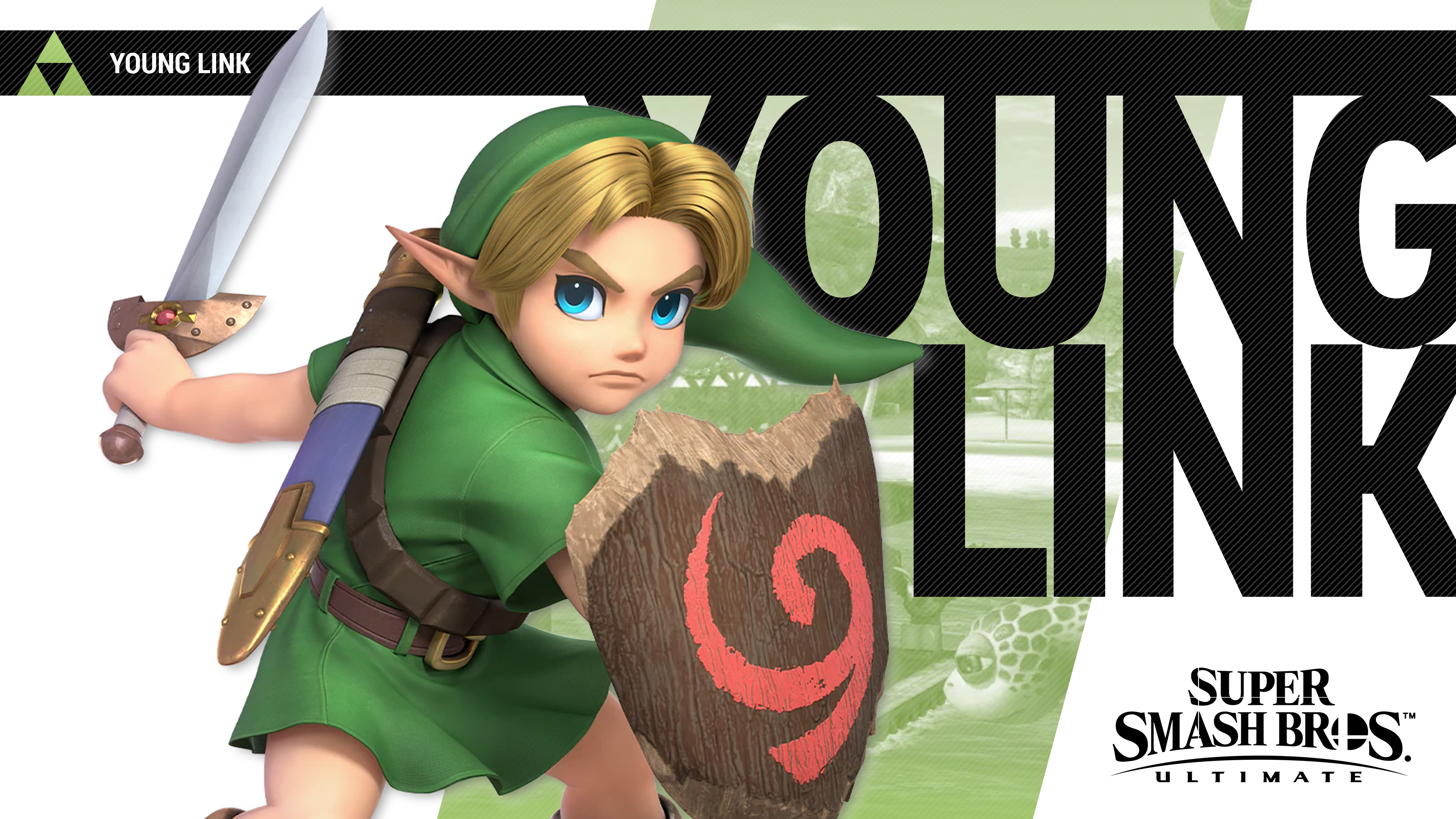 Super Smash Bros Ultimate Young Link Wallpapers Cat with Monocle