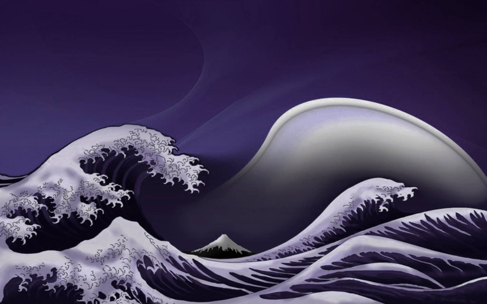 Japanese Wave Background Wallpaper