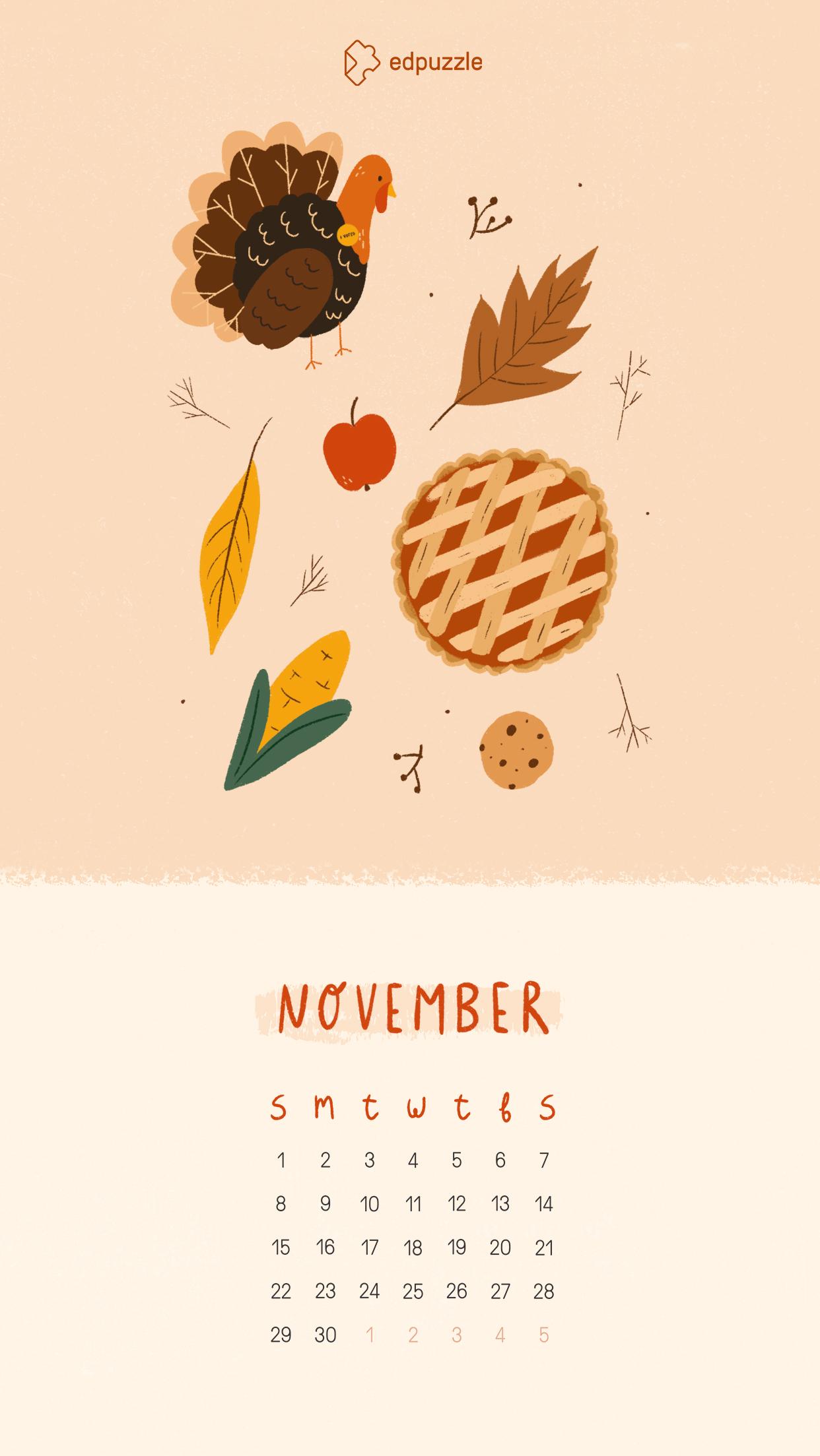November Calendar Wallpaper Edpuzzle