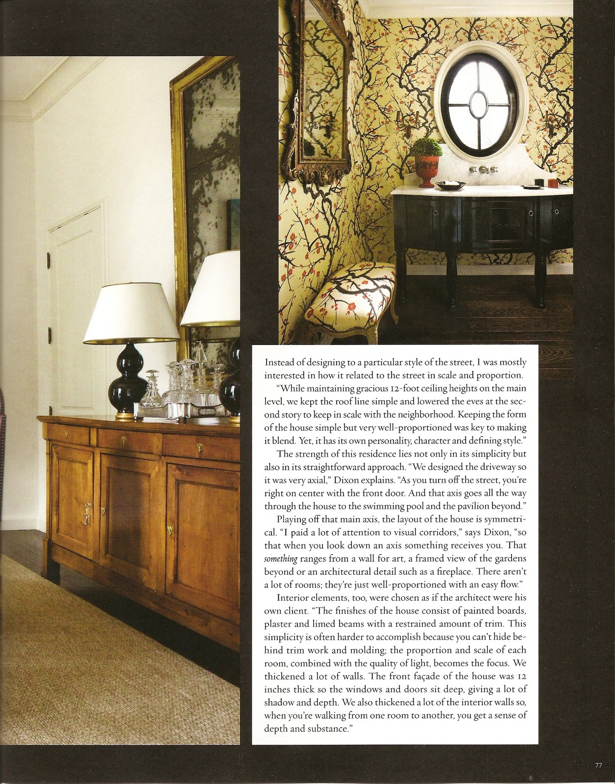 Interior Designer Betty Burgess Has Selected Flowering Quince For A