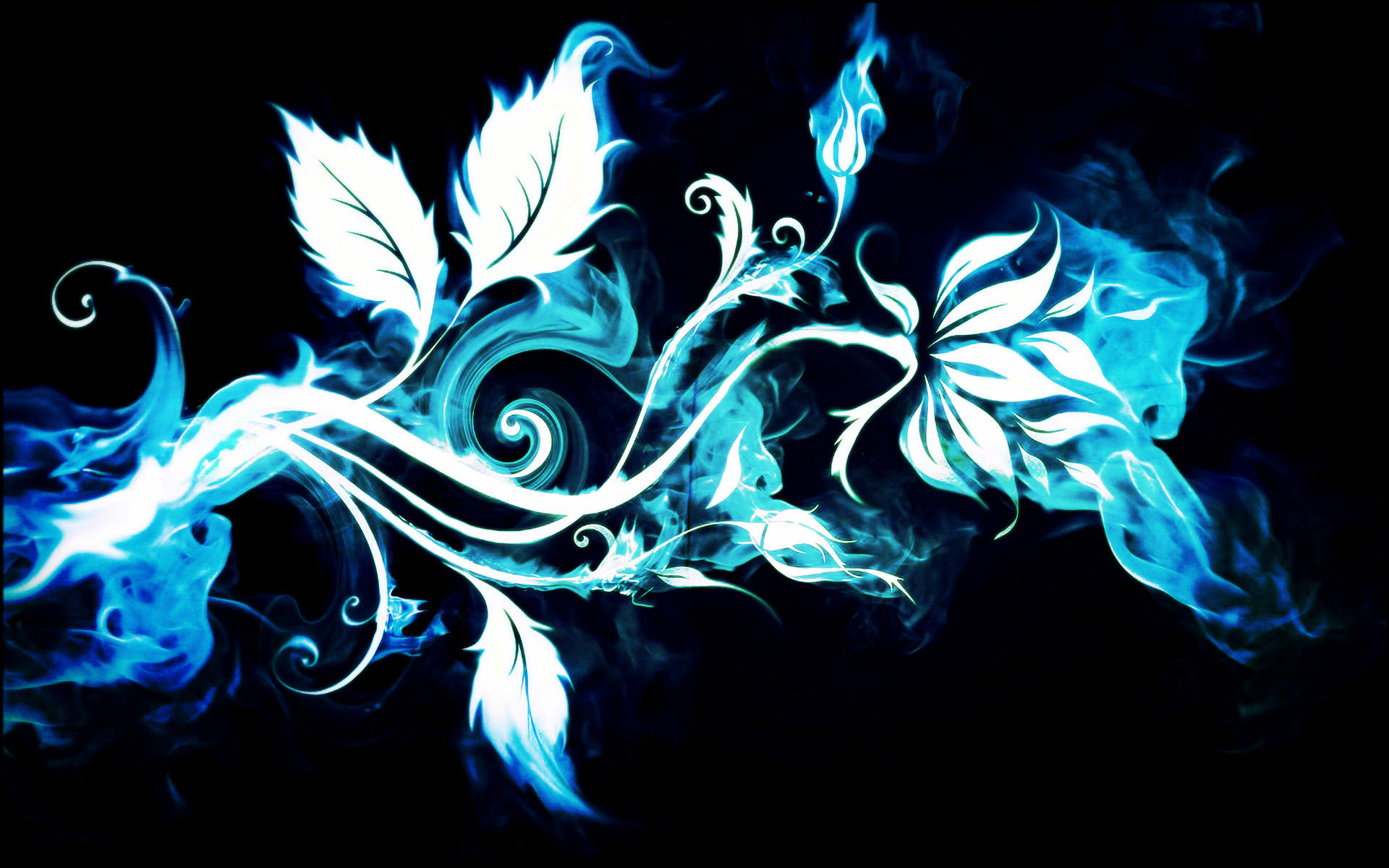 Fire Flowers Wallpaper HD Background Image Art