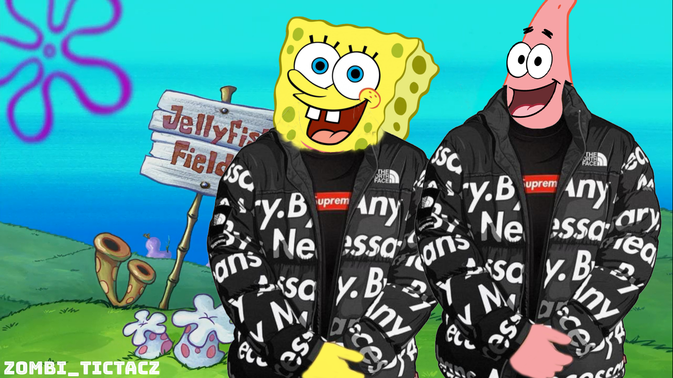 Drip Spongebob and Patrick Photoshoot at Jelly Fish Fields rmeme 1366x768