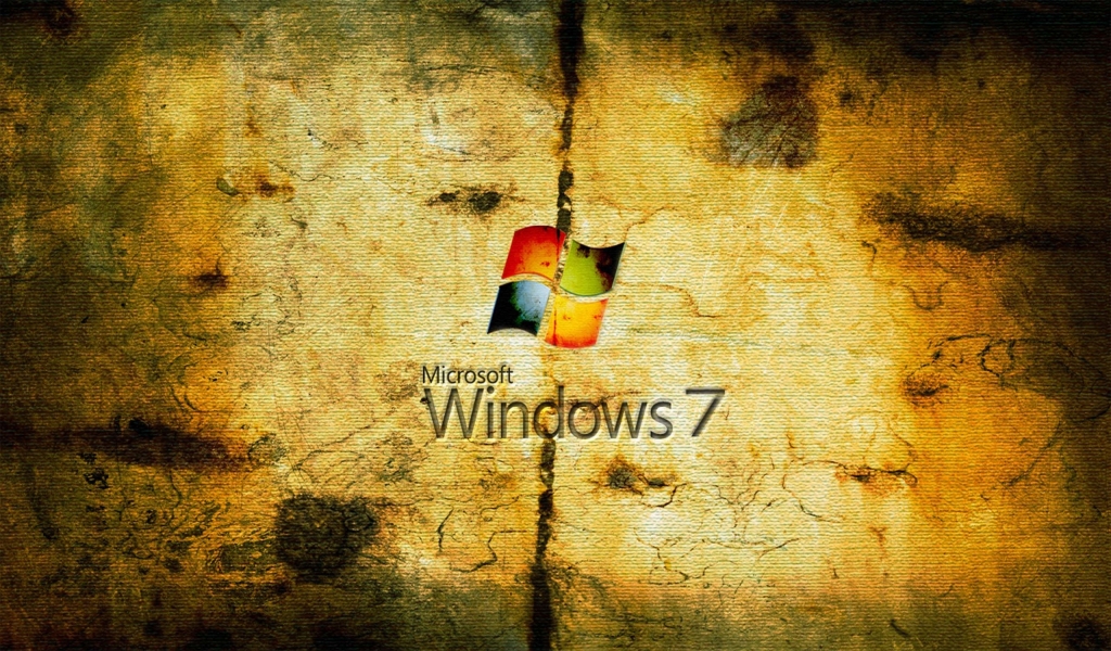 Grungy Windows Seven X Widescreen Wallpaper