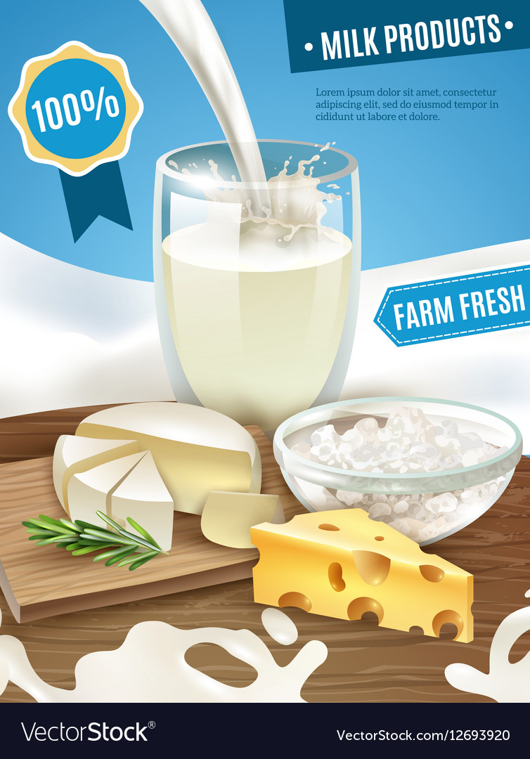 Dairy Products Background Royalty Vector Image