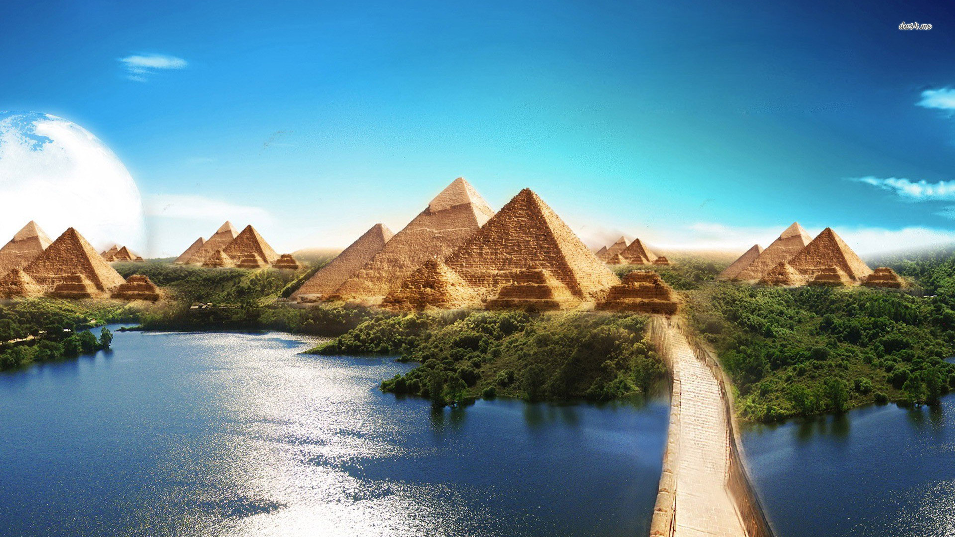 Pyramids Wallpaper Digital Art