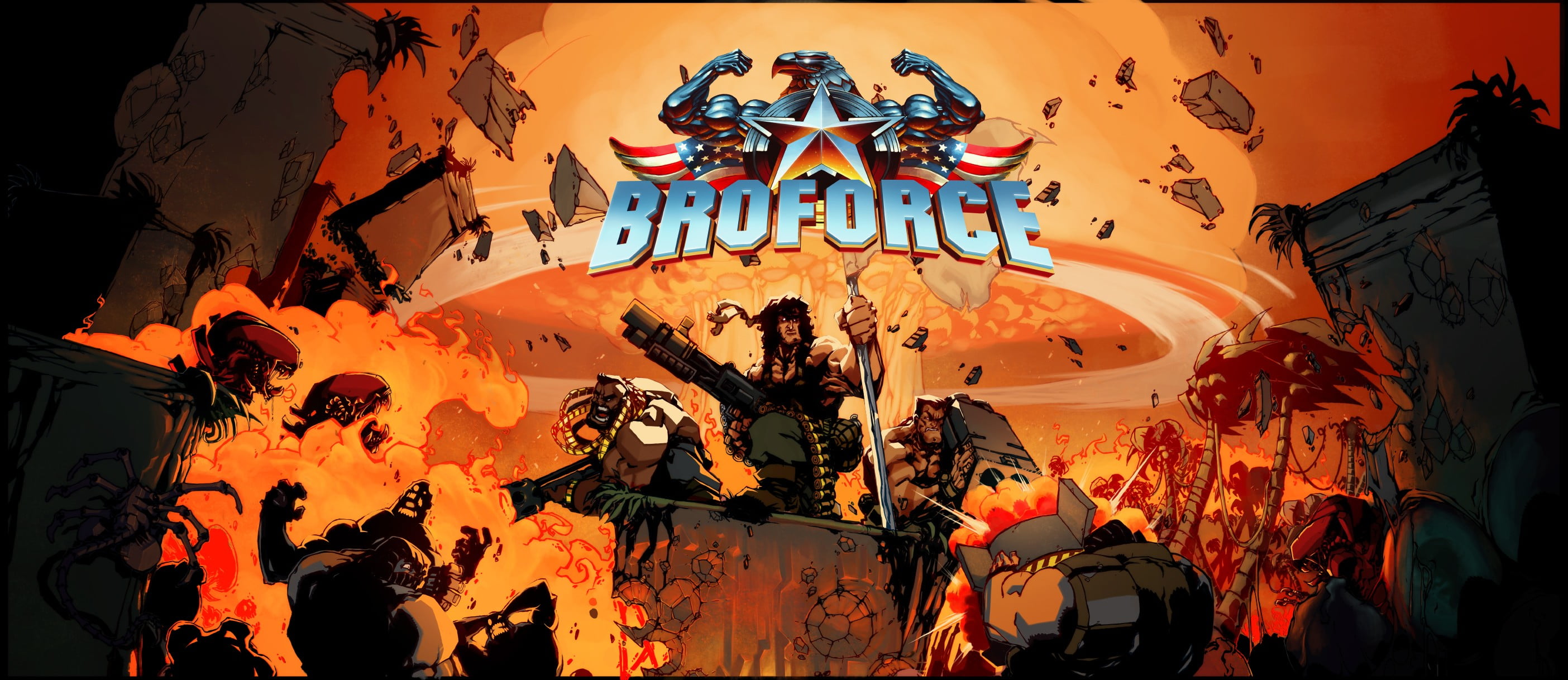 Broforce Wallpaper Video Games Pc Gaming Cover Art HD