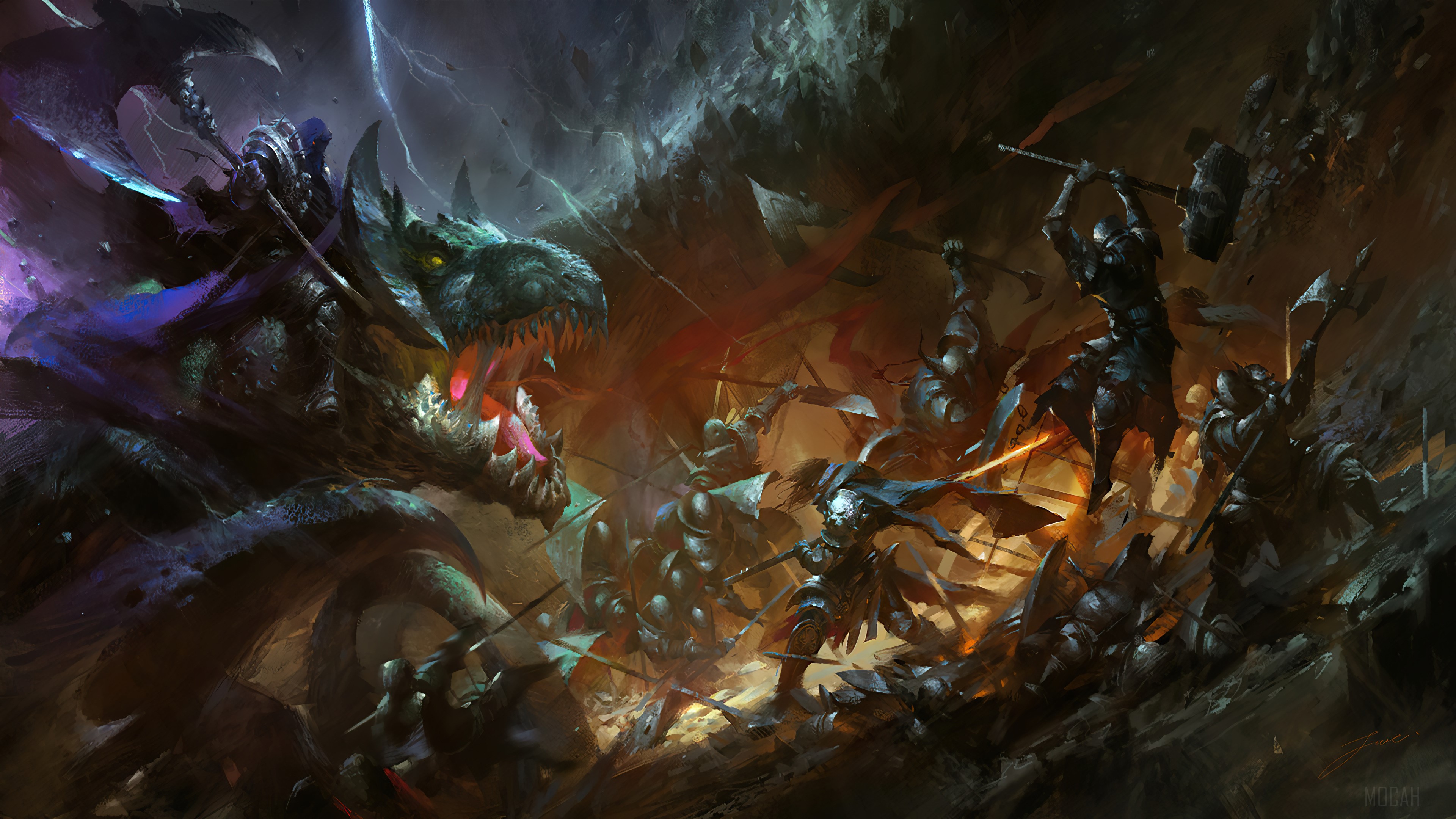 Epic Fantasy Warrior Battle 4k Wallpaper Mocah HD