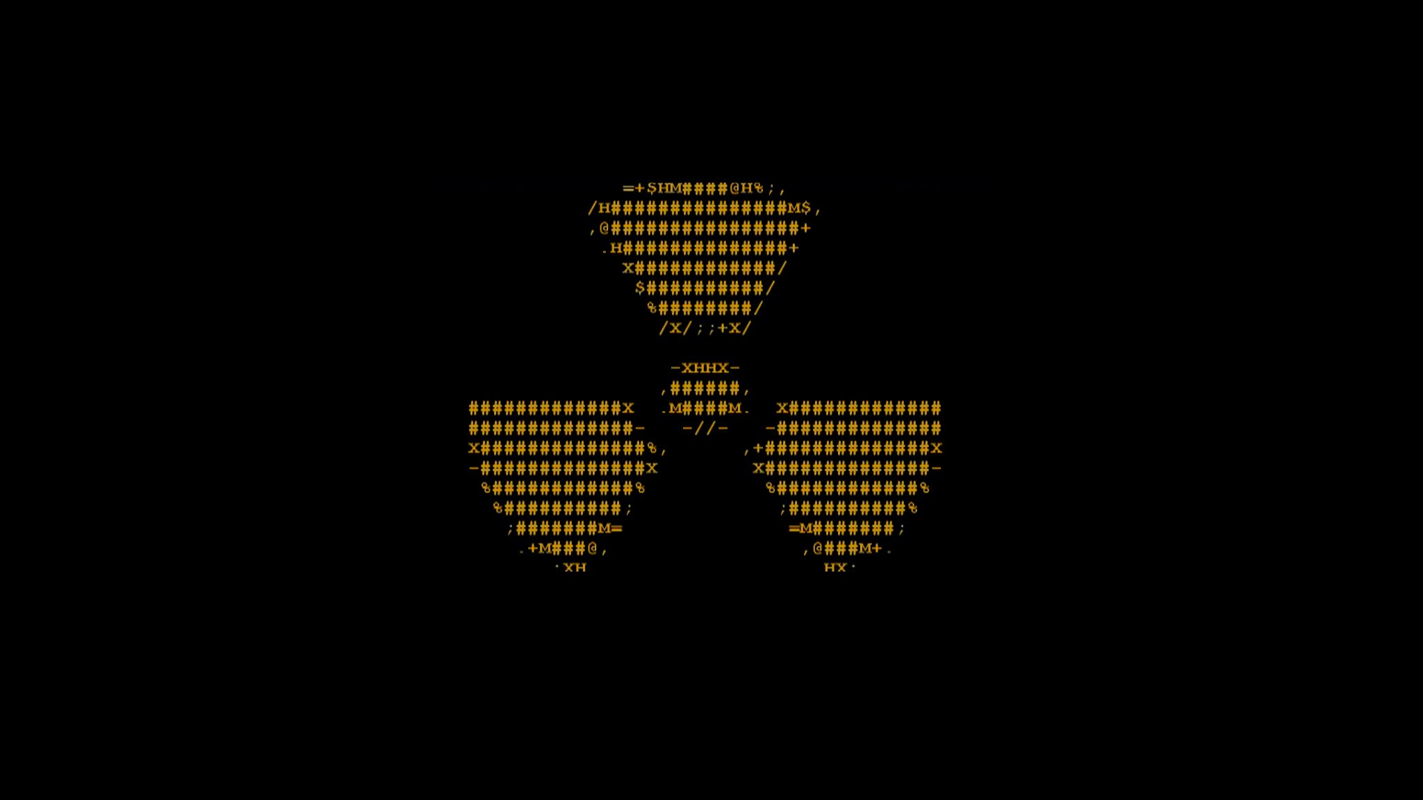 Ascii Radiation Symbol Wallpaper