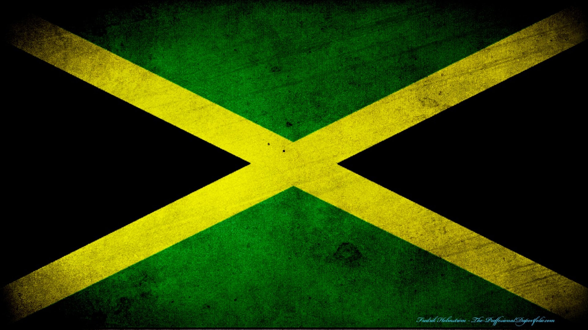 Desktop Wallpaper Jamaica Flag Grunge By The Proffesional