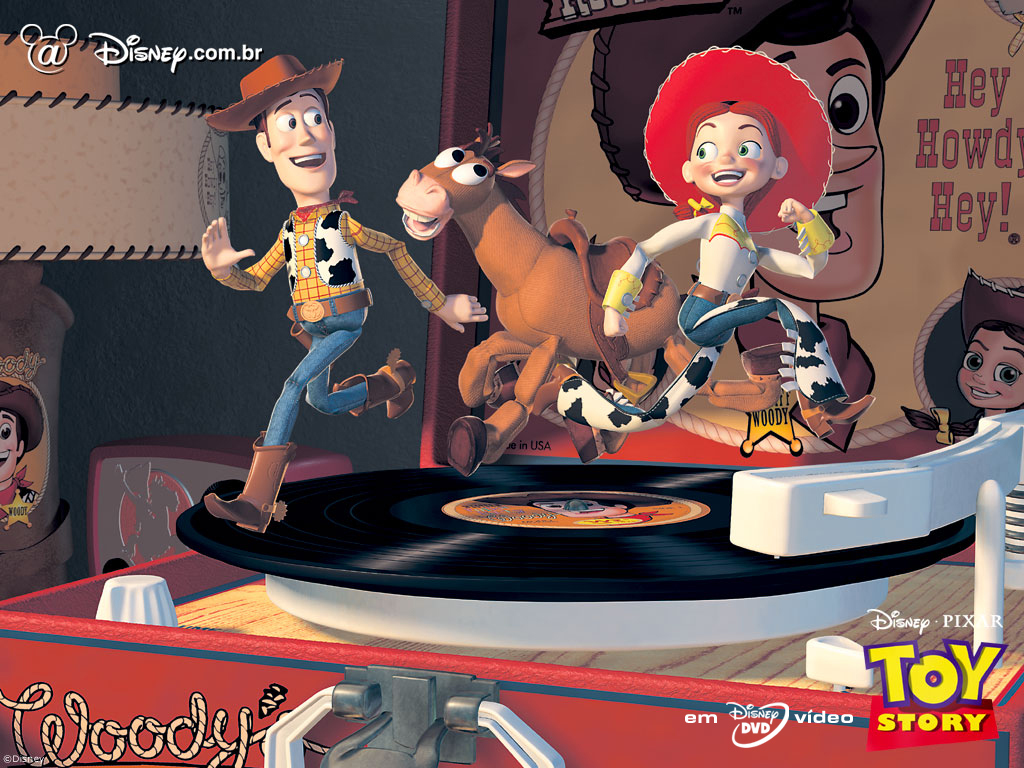 Papel de Parede Toy Story Woody Jessie Bala no Alvo Wallpaper para